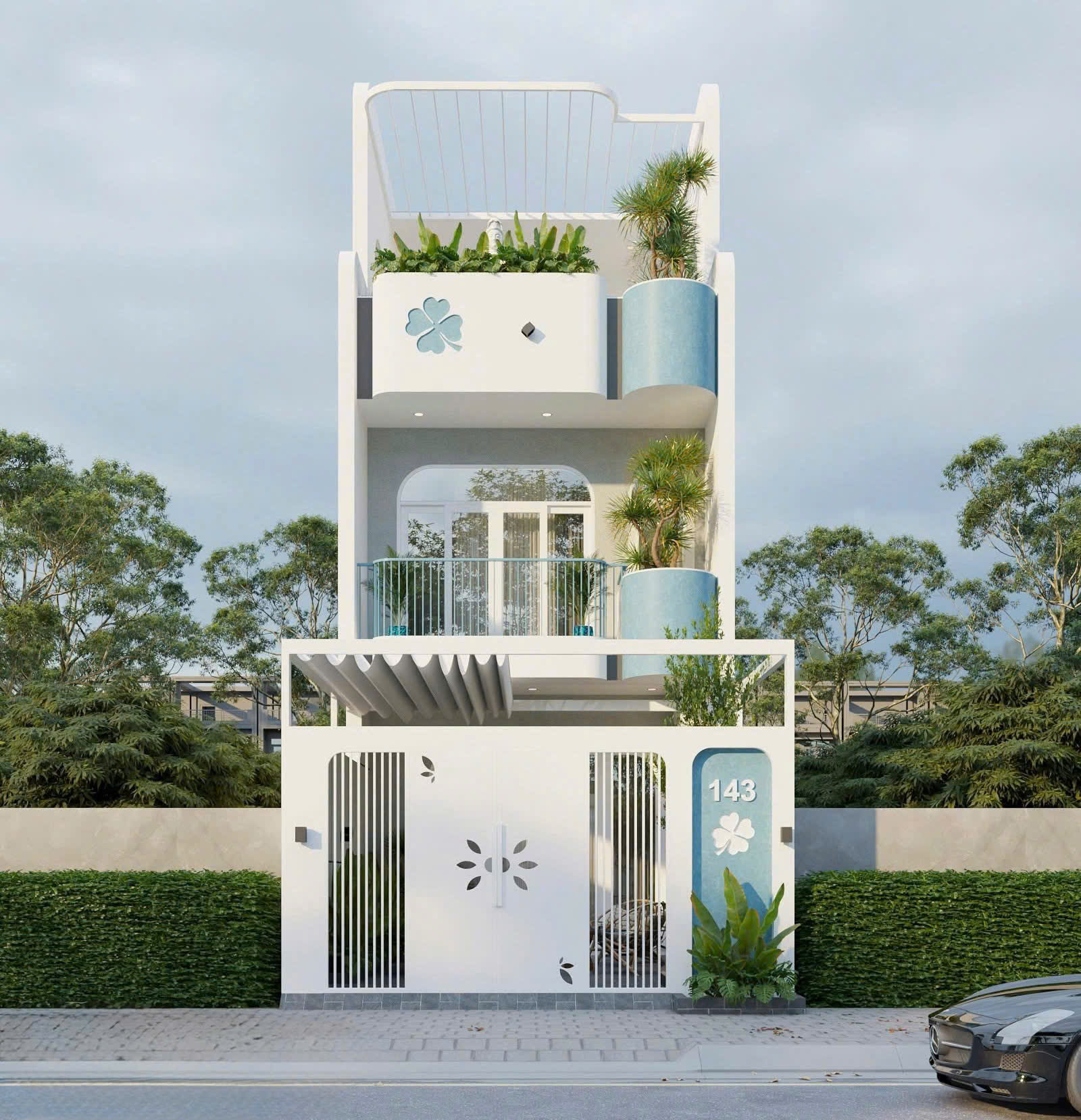 Thiết kế nhà phố 3 tầng 