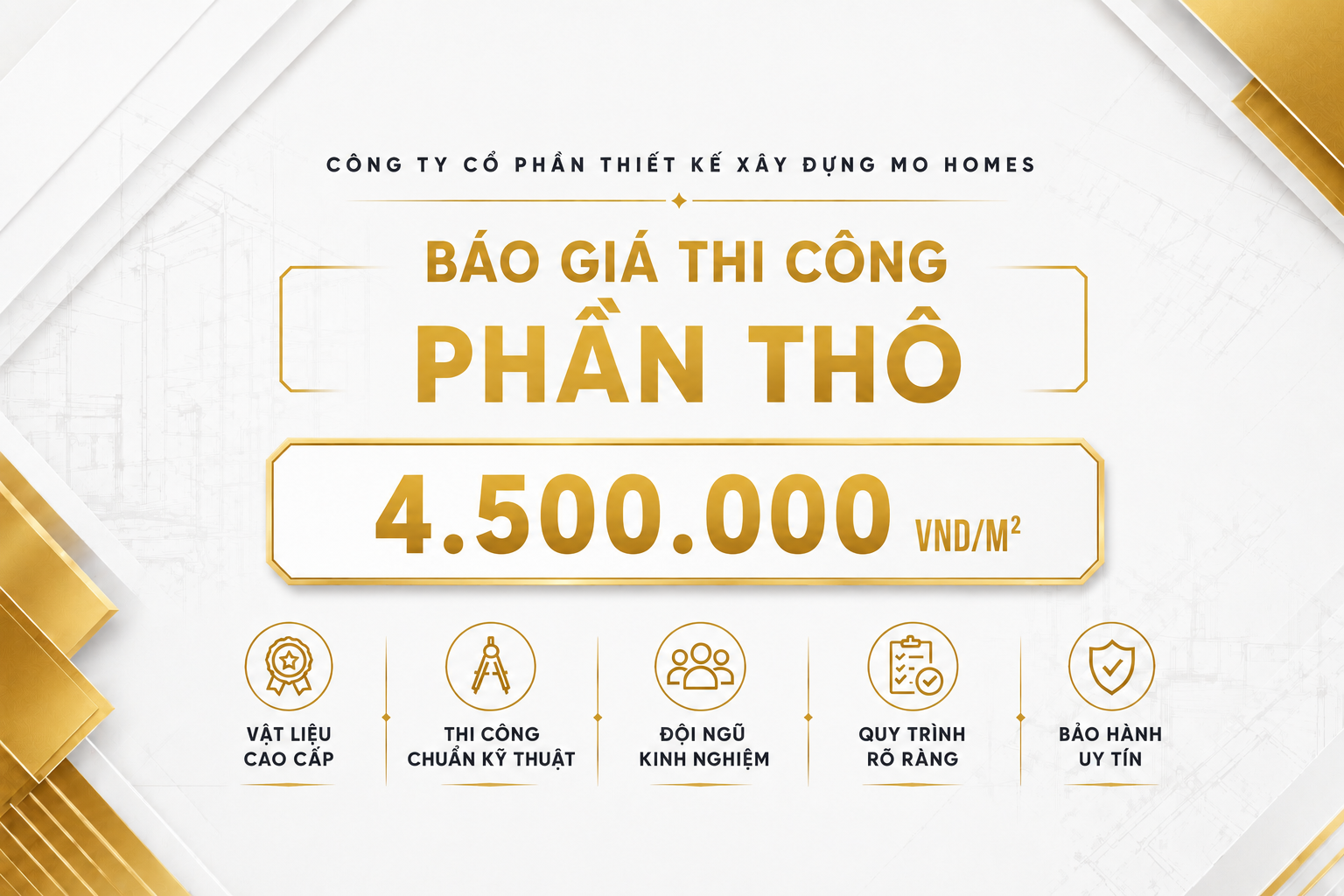 Báo giá xây dựng phần thô