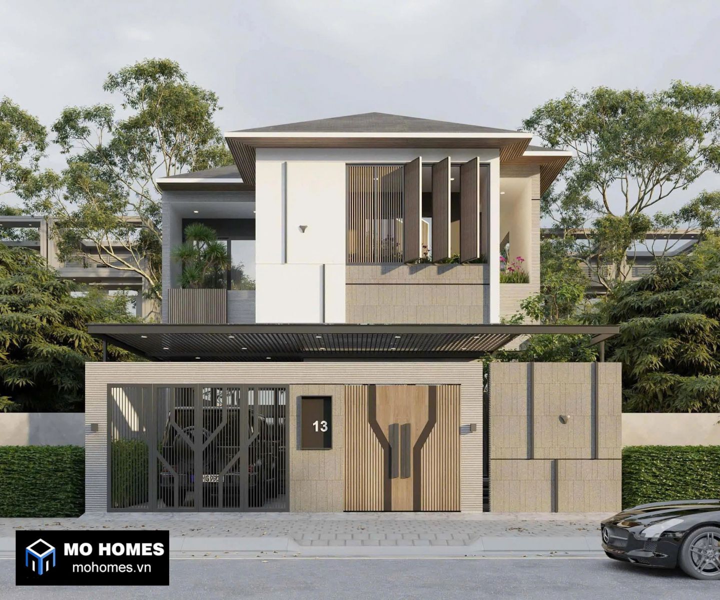 Biệt Thự 2 Tầng Mái Nhật 10x18m