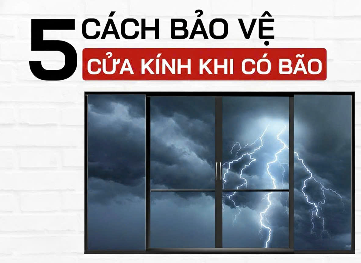 Cách bảo vệ cửa kính khi có bão