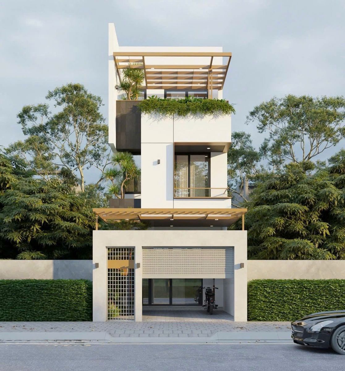 Mẫu nhà 5x20m kết hợp kinh doanh