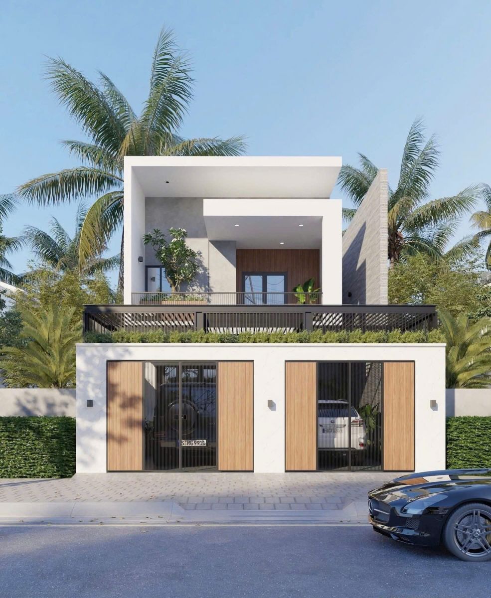 Mẫu nhà mặt tiền 7m 2 tầng