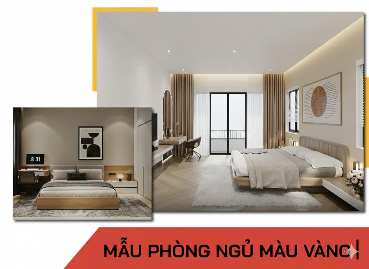 Mẫu phòng ngủ màu vàng