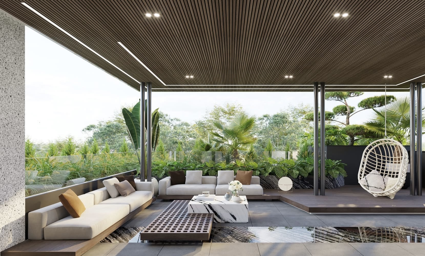 Mẫu thiết kế sân thượng