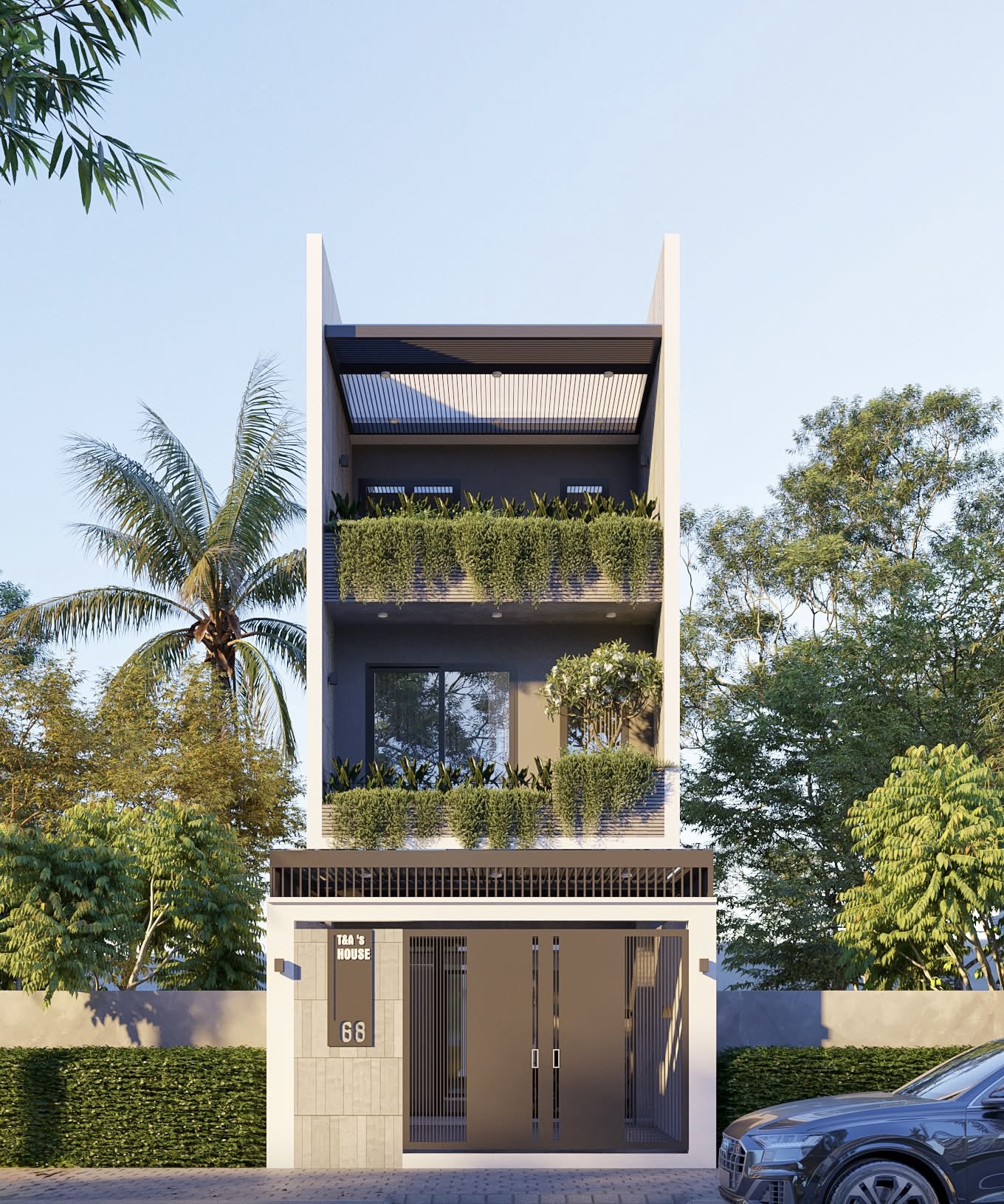 Nhà mái bằng 100m2