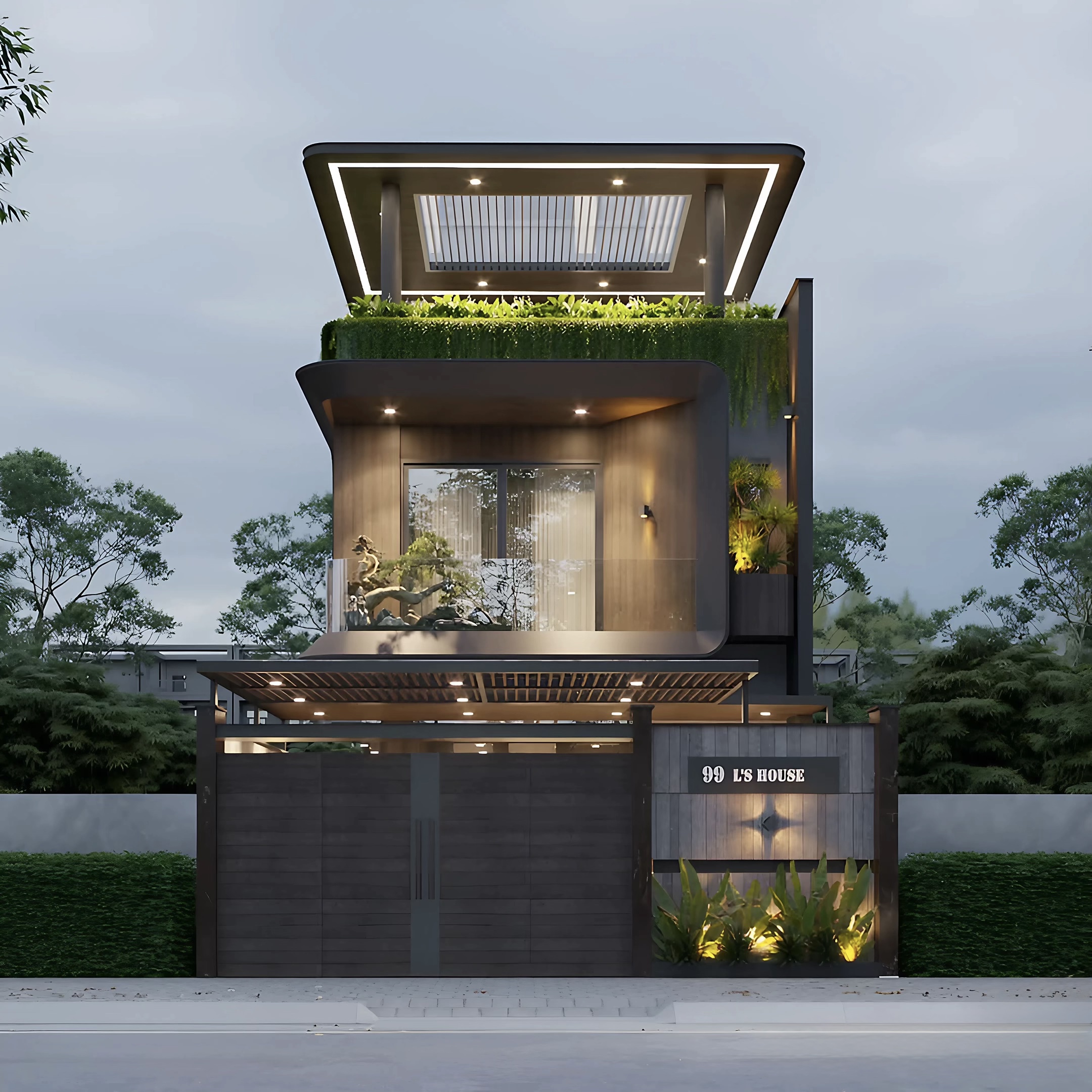 Thiết Kế Nhà Đẹp 3 Tầng Mặt Tiền 7m